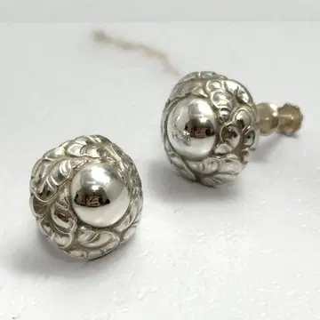 GEORG JENSEN 74 귀찌 실버 그레이프 리프 925