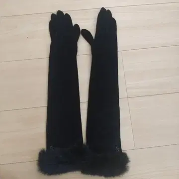 퍼가 달린 블랙 롱 그로브