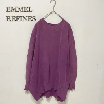 [ EMMEL REFINES EM ] 코튼 니트 리브 튜닉 루즈핏