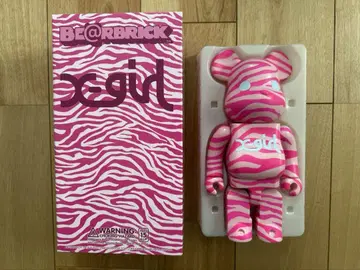 x-girl BE@RBRICK 제브라 패턴 핑크