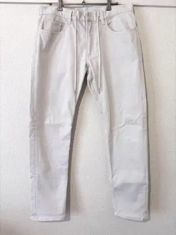 화이트 데님 스트레이트 청바지