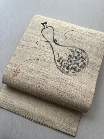 나고야 오비 순수 린넨 표주박