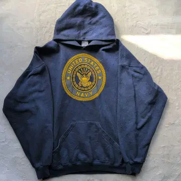 SOFFE USNAVY 후드티 네이비 XL 사이즈 USA제 양면 프린트