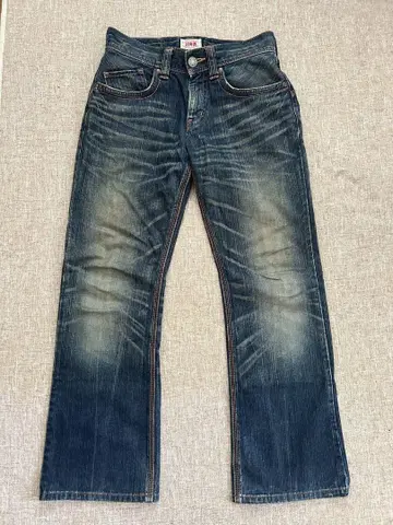 부츠컷 데님 플레어 데님 다크 블루