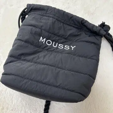 MOUSSY 블랙 드로우 스트링 백