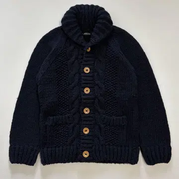 MARK STORE 울 니트 카우친 스웨터 네이비 페루제