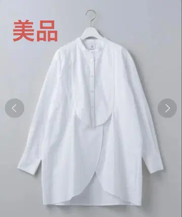 새상품급 ROKU 로쿠 드레스 셔츠 밴드 카라 블라우스