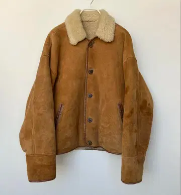 빈티지 무스탕 자켓 브라운