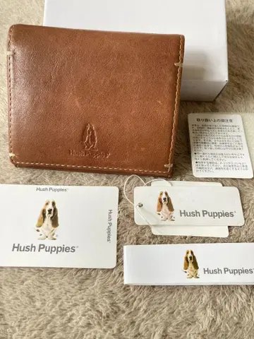 허시파피 Hush Puppies 지갑 접이식 지갑 천연 가죽 가죽