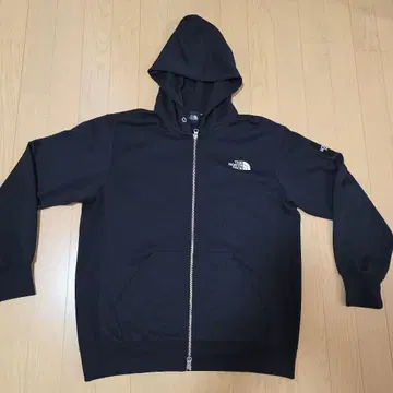 THE NORTH FACE 스퀘어 로고 풀 집업 블랙 M 후디 후드티