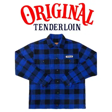 TENDERLOIN 텐더 로인 파랑/블랙 체크 버팔로 자켓