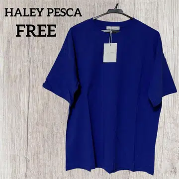 HALEY PESCA 루즈 실루엣 컬러 T셔츠 블루 빅 최애