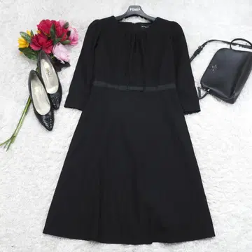 G9437*더 수트 컴퍼니 울 원피스 큐프라 블랙 38