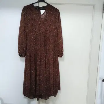 유니클로 쉬폰 플리츠 롱 원피스