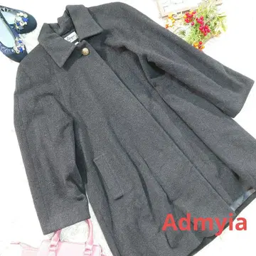 레어 새상품급 Admyia 캐시미어 100% 코트 (M) 블랙