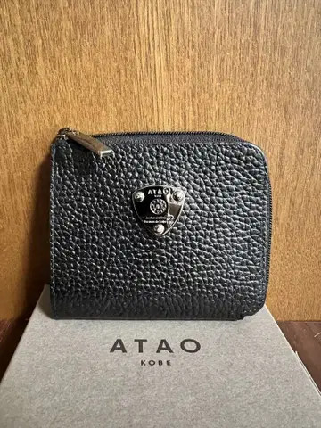 [ 새상품급 ] ATAO 블랙 가죽 지갑 미 블랙케리