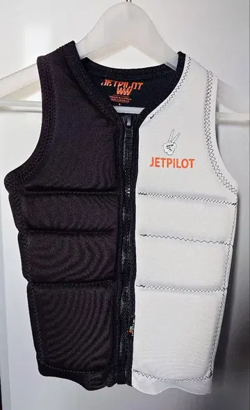 JETPILOT 구명 조끼 사이즈 8 블랙/화이트 어린이용 (8세)