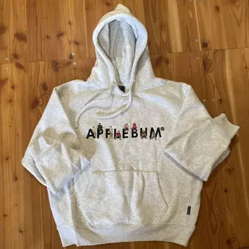 APPLEBUM 그레이 후드 부착 후드티 M