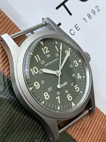 해밀턴 손목시계 카키 9415A 기계식 33mm 수동 와인딩