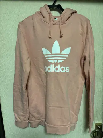 adidas 핑크 후드티 롱 M 사이즈