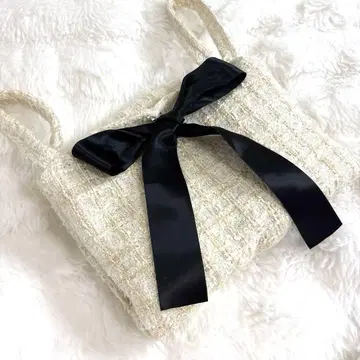 미사용 새상품 epine 에피 트위드 원피스 리본 아이보리