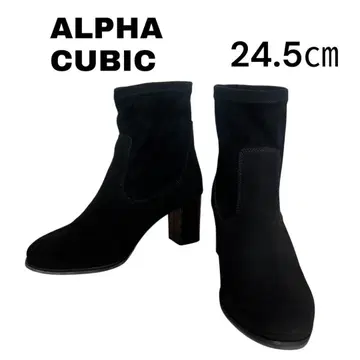 ALPHA CUBIC 스웨이드 부츠 24.5cm