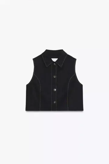ZARA 대비 스티치 스트레이트 베스트