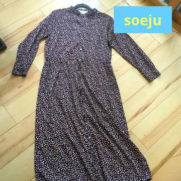 새상품급 SOEJU 레오파드 무늬 원피스 미사용에 가까움