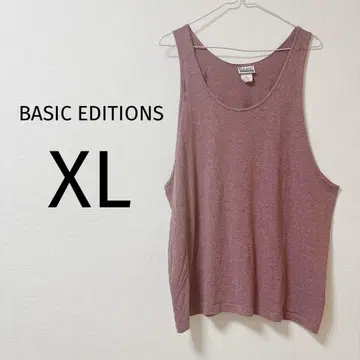 8 BASIC EDITIONS 적자색 탱크탑 XL 상의 여름 구제 의류