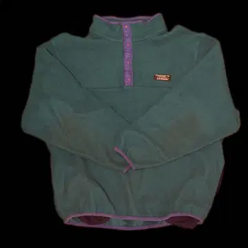 70~80년대 L.L.Bean 하프 지퍼 플리스 자켓 그린