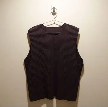 옴므 플레쎄 이세이 미야케 둥근넥 베스트 2 퍼플