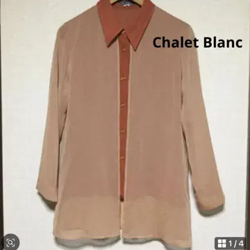 레트로 Chalet Blanc 블랑 레나운 레이어드 스타일 블라우스