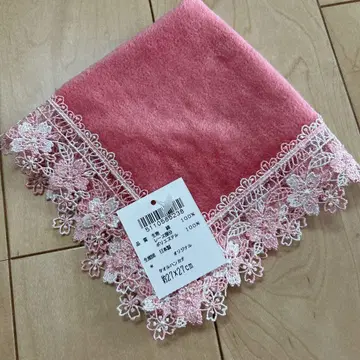 치카자와 레이스 손수건 SAKURA 사쿠라 핑크