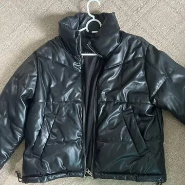 H&M 페이크 레더 라이더 자켓