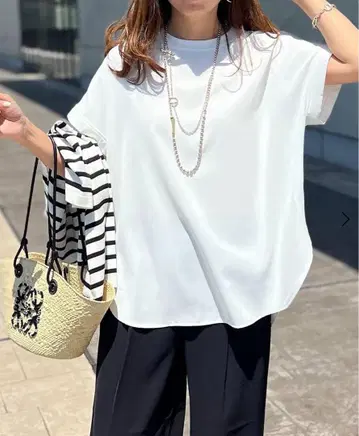 [ Emma Taylor ] 백지퍼 조젯 T 블라우스