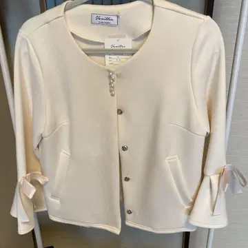 Vaniller 노카라 자켓 M 아이보리