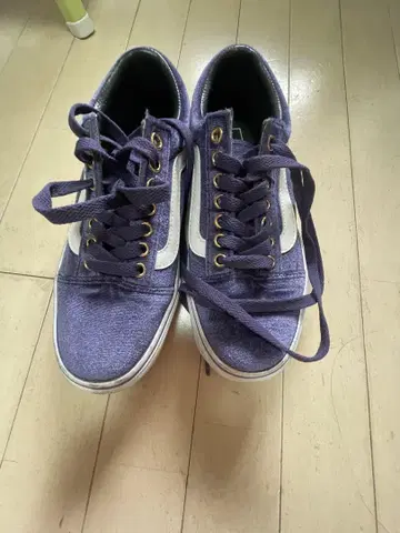 Vans 올드스쿨 퍼플 스웨이드 여성용 스니커즈 23.5cm