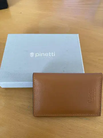 pinetti 천연 가죽 명함지갑 브라운