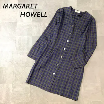 실크 100% MARGARET HOWELL 노카라 셔츠 원피스