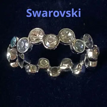Swarovski 크리스탈 반지 실버 멀티 컬러 박스 포함