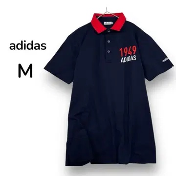 adidas 골프웨어 반팔 피케 셔츠 남성용 M 자수 로고 레트로 드라이