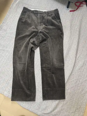 카키 브라운 코듀로이 슬랙스
