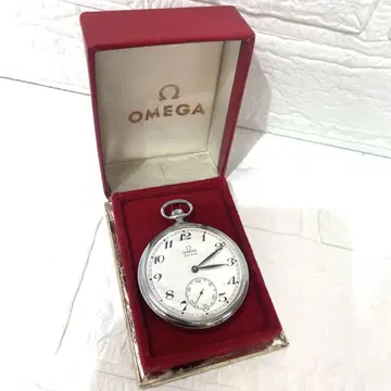 [ M9 ] 레어 OMEGA Geneve 실버 회중시계