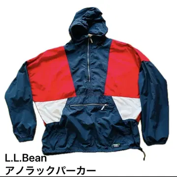 L.L.Bean 아노락 후드티 멀티 컬러 하프 지퍼
