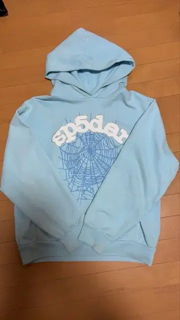 sp5der 스카이블루 후드티 정품