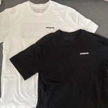 patagonia T셔츠 세트 화이트 블랙