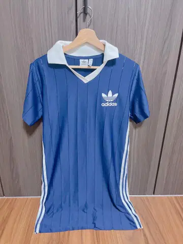 adidas 네이비 스트라이프 폴로 원피스 XL