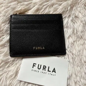 새상품 FURLA 훌라 블랙 가죽 카드 케이스