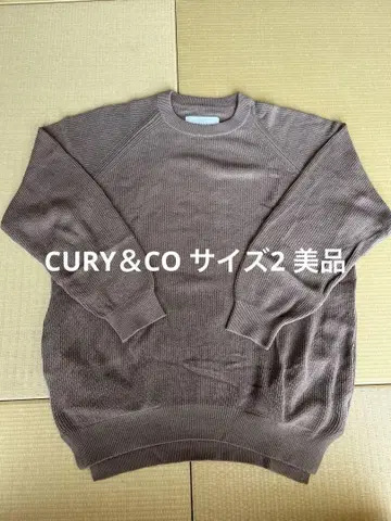 CURRY&CO. 리브 브라운 니트 스웨터 사이즈 2