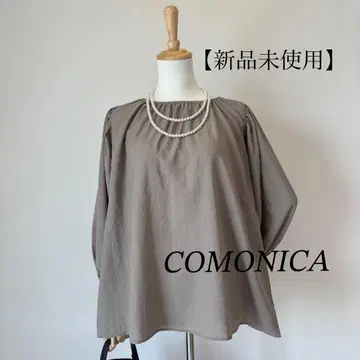 미사용 새상품 comonica 벌룬 소매 셔츠 블라우스 L 사이즈